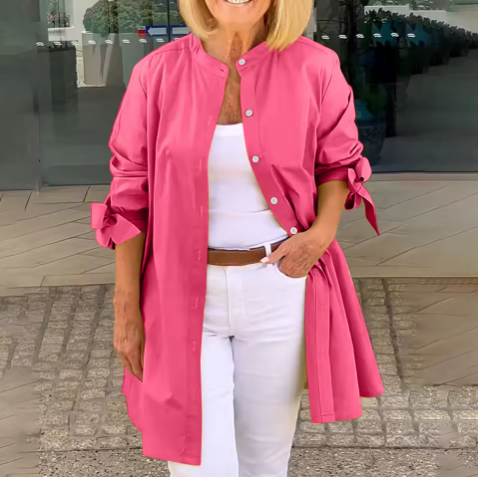 DALIA | Elegante Blouse met Geknoopte Details en Vloeiende Snit