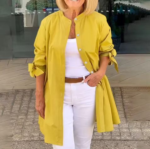 DALIA | Elegante Blouse met Geknoopte Details en Vloeiende Snit