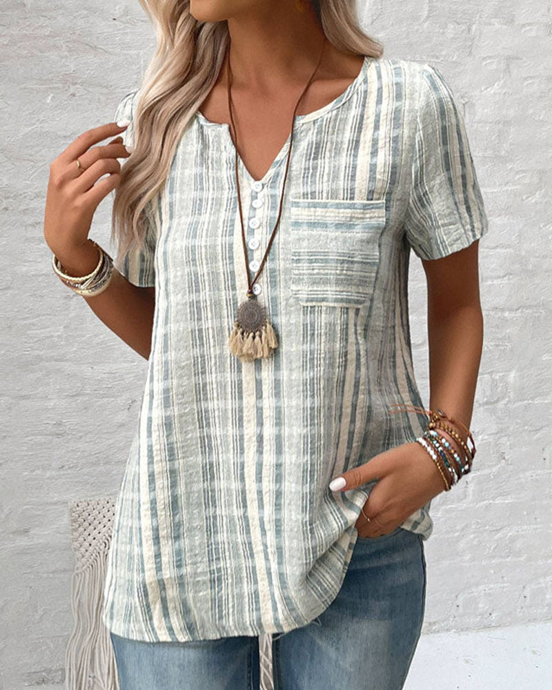 CLAUDIA | Casual T-shirt met Comfortabele Pasvorm en Natuurlijke Stijl voor het Dagelijks Leven