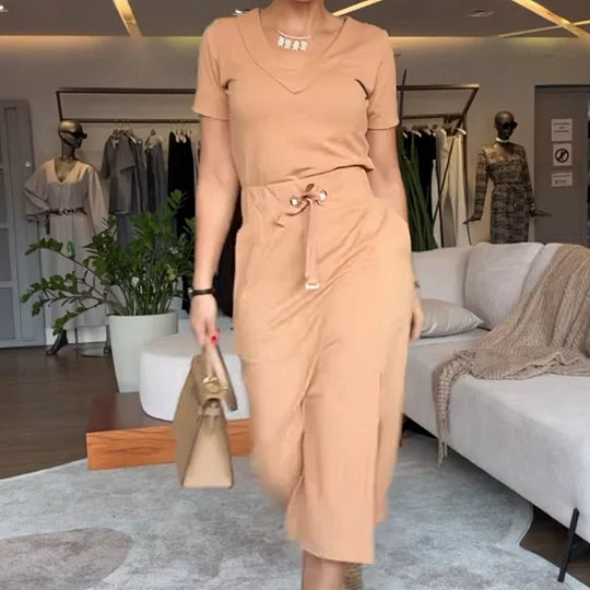 Primavera Chic | Dames tweedelig set – Elegante comfort en veelzijdige stijl – Perfect voor elke gelegenheid