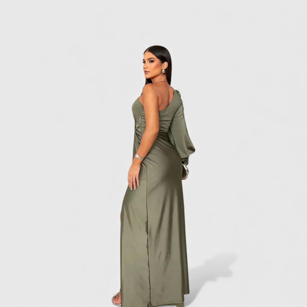 LYNN™ | Elegante Maxi Jurk met One-Shoulder Pasvorm voor Avond & Feest