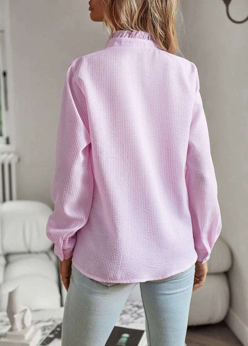 AURORA | Elegante Blouse met Lange Mouwen en Volants