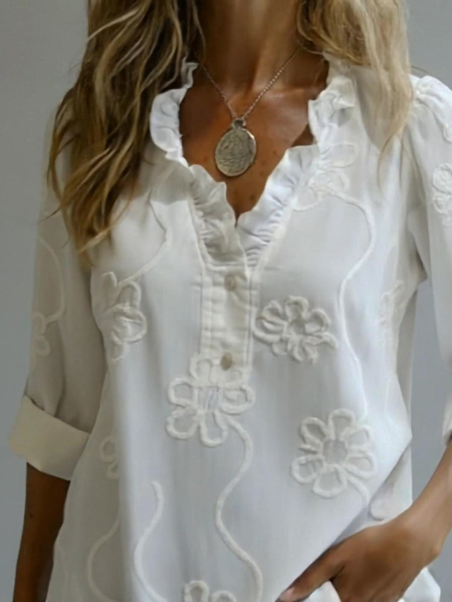 MAAIKE | Elegante Blouse met Ruches en Tijdloos Comfort