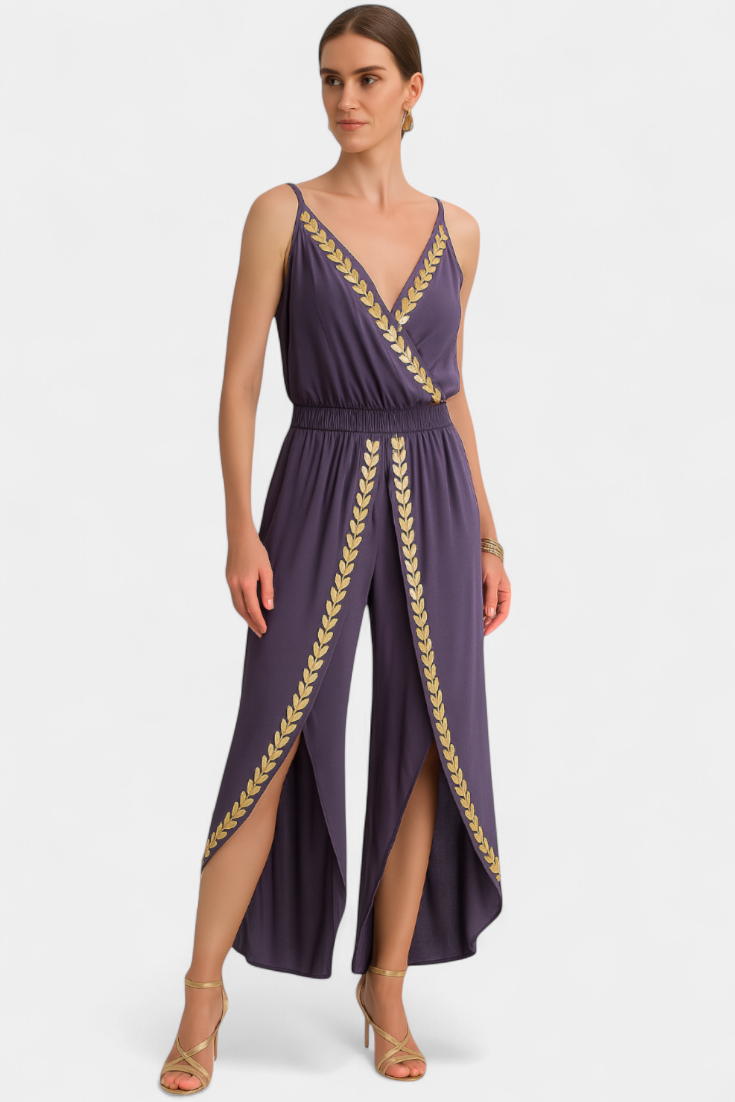 ELIANA | Mono Lungo met Gouden Details en Elegante Kuststijl