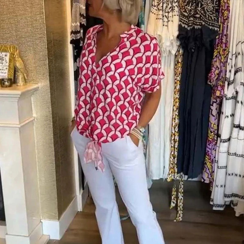 VALENTINA | Lente Blouse met Chic Print en Casual Snit voor Stijlvolle Dagen
