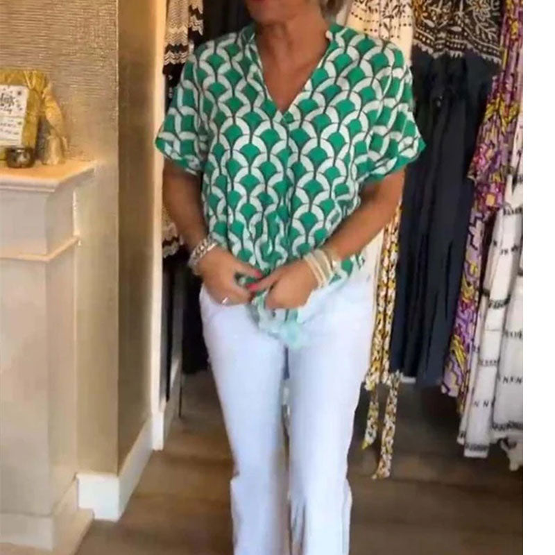VALENTINA | Lente Blouse met Chic Print en Casual Snit voor Stijlvolle Dagen