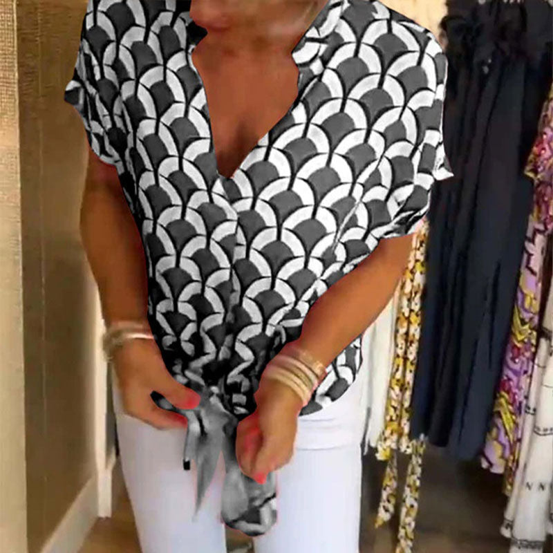 VALENTINA | Lente Blouse met Chic Print en Casual Snit voor Stijlvolle Dagen
