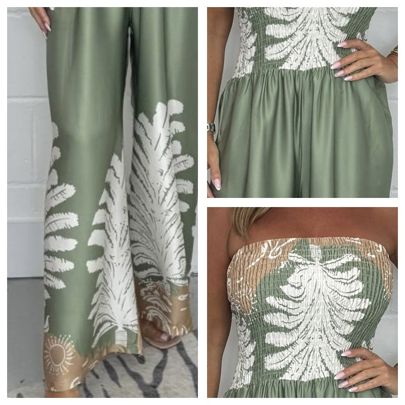 AURORA | Elegante Jumpsuit Zonder Schouderbanden voor een Sensuele Look en Vrijheid van Beweging in de Zomer
