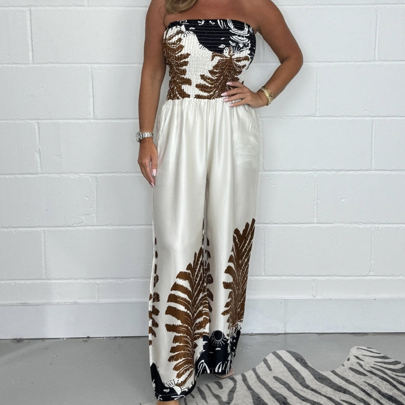 AURORA | Elegante Jumpsuit Zonder Schouderbanden voor een Sensuele Look en Vrijheid van Beweging in de Zomer