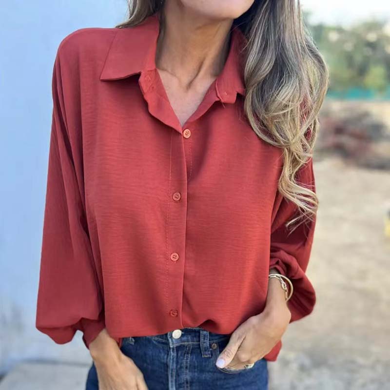 JUNO | Elegante Blouse met Verfijnde Lanternmouwen