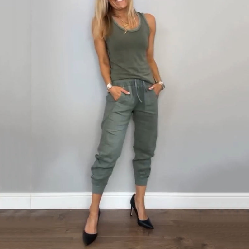 GABRIELLA | Twee-delige Casual Set met Frisse Comfort en Natuurlijke Stijl voor Elke Gelegenheid
