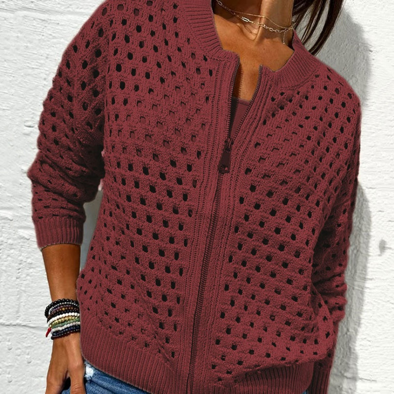 ELIANA | Gebreid Vest met Rits en Elegante Look voor Dagelijks Comfort