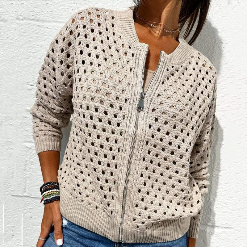 ELIANA | Gebreid Vest met Rits en Elegante Look voor Dagelijks Comfort