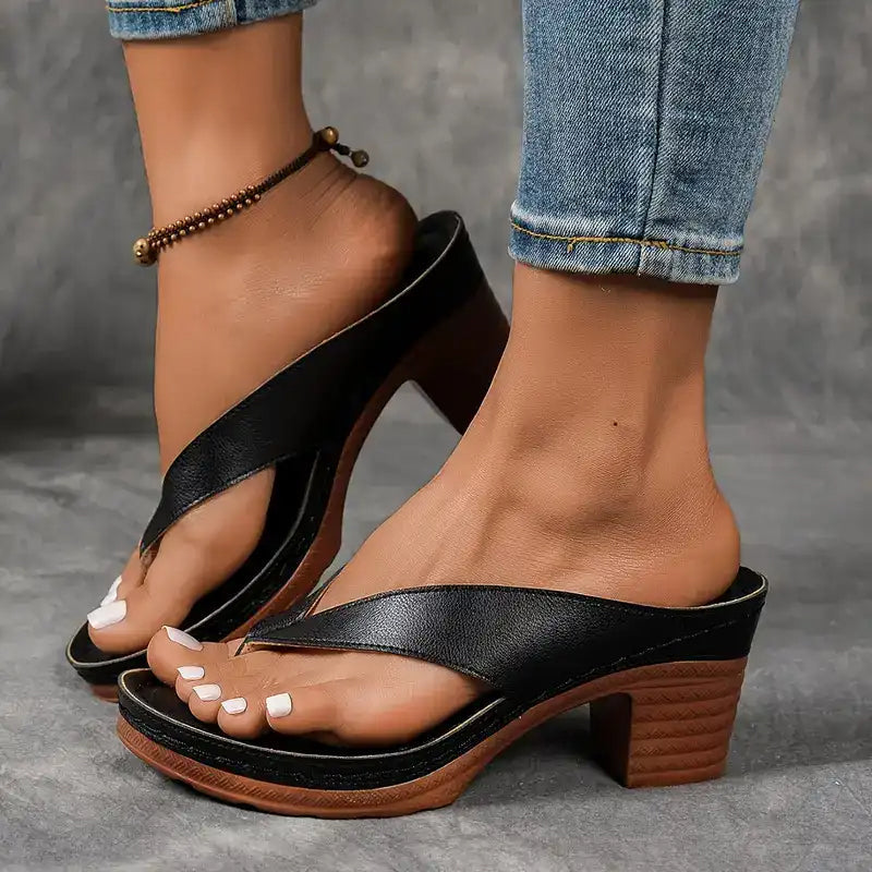 ALLEGRA | Hakken met Hoge Hak voor Natuurlijke Slankheid en Elegante Zomercomfort