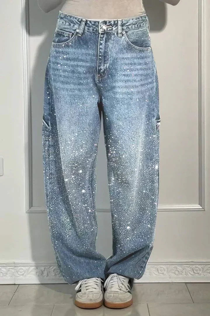 NOVA | Sparkle Wide-Leg Jeans voor een Galactische Look