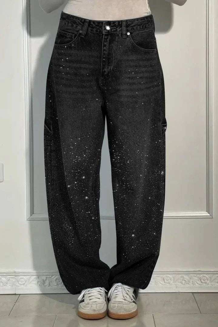 NOVA | Sparkle Wide-Leg Jeans voor een Galactische Look