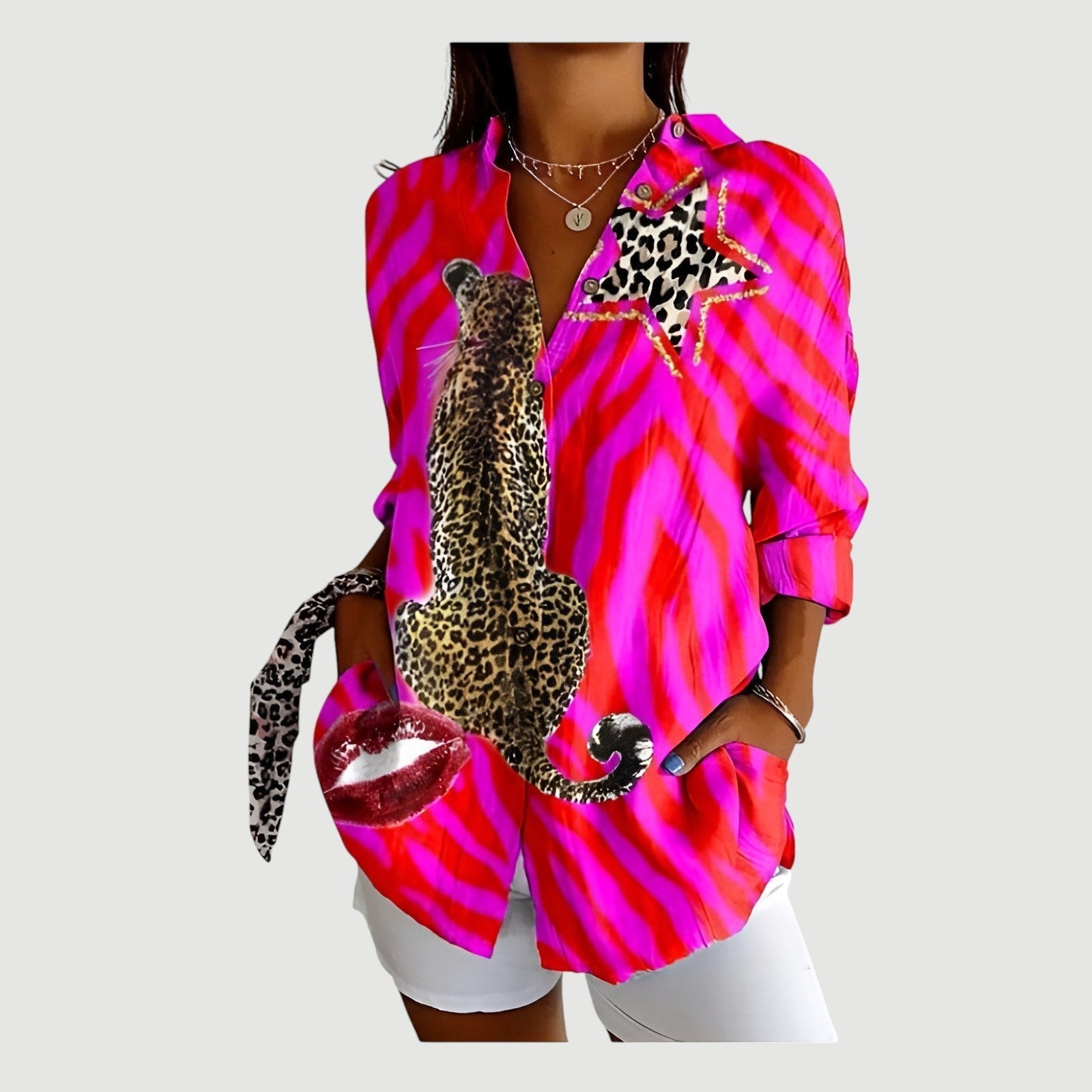 Asta™ | Blouse met kleurrijk design