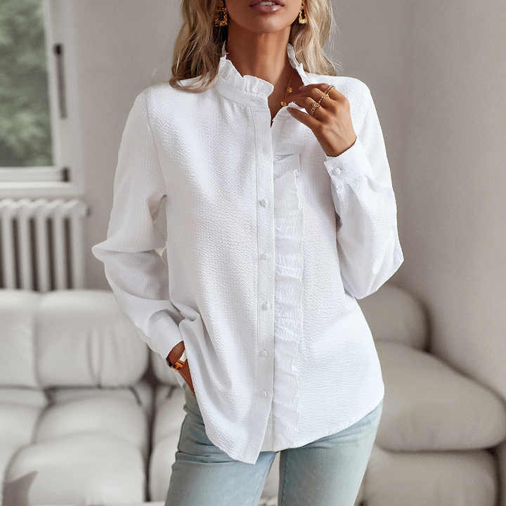 AURORA | Elegante Blouse met Lange Mouwen en Volants