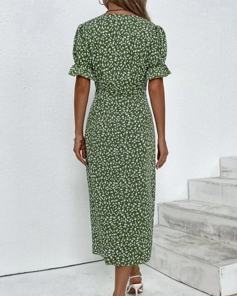 Sophie | Elegante en Comfortabele Midi Jurk met Bloemenprint