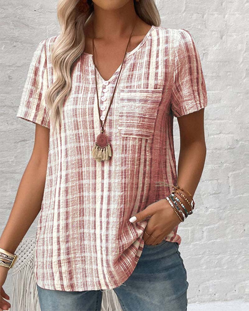 CLAUDIA | Casual T-shirt met Comfortabele Pasvorm en Natuurlijke Stijl voor het Dagelijks Leven