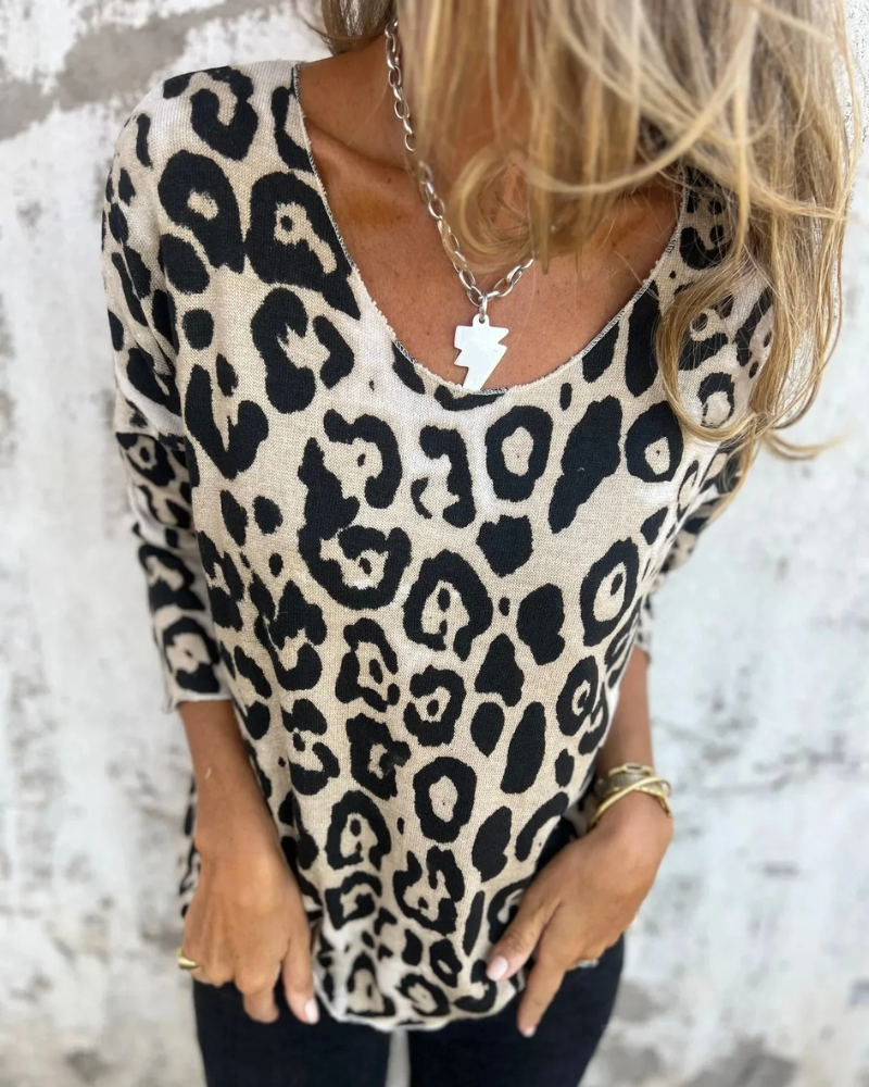 MARIANELLA | Animal Print Blouse Flatterend en Ultiem Comfortabel voor Elk Seizoen