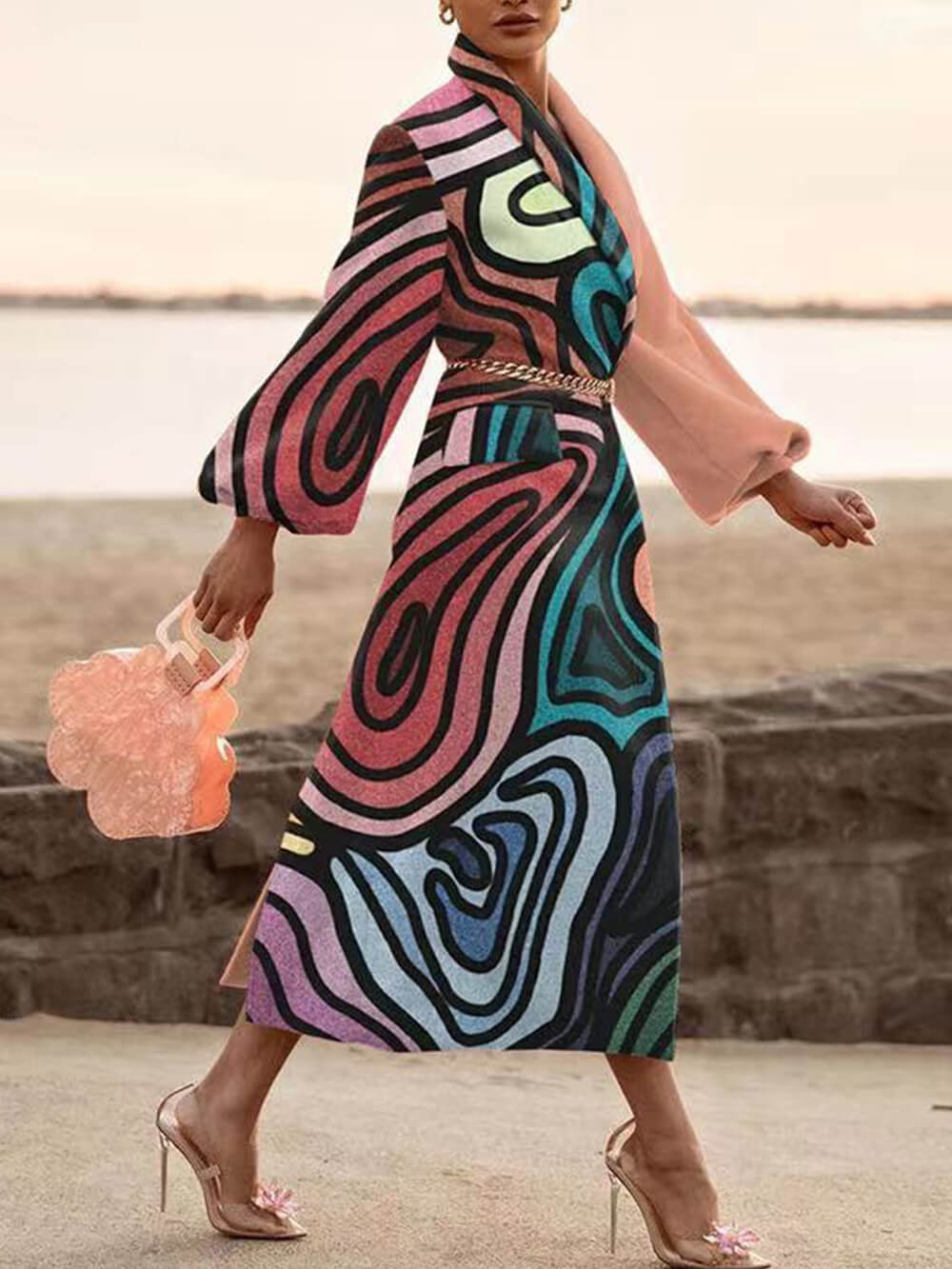 Casual warme wollen jas