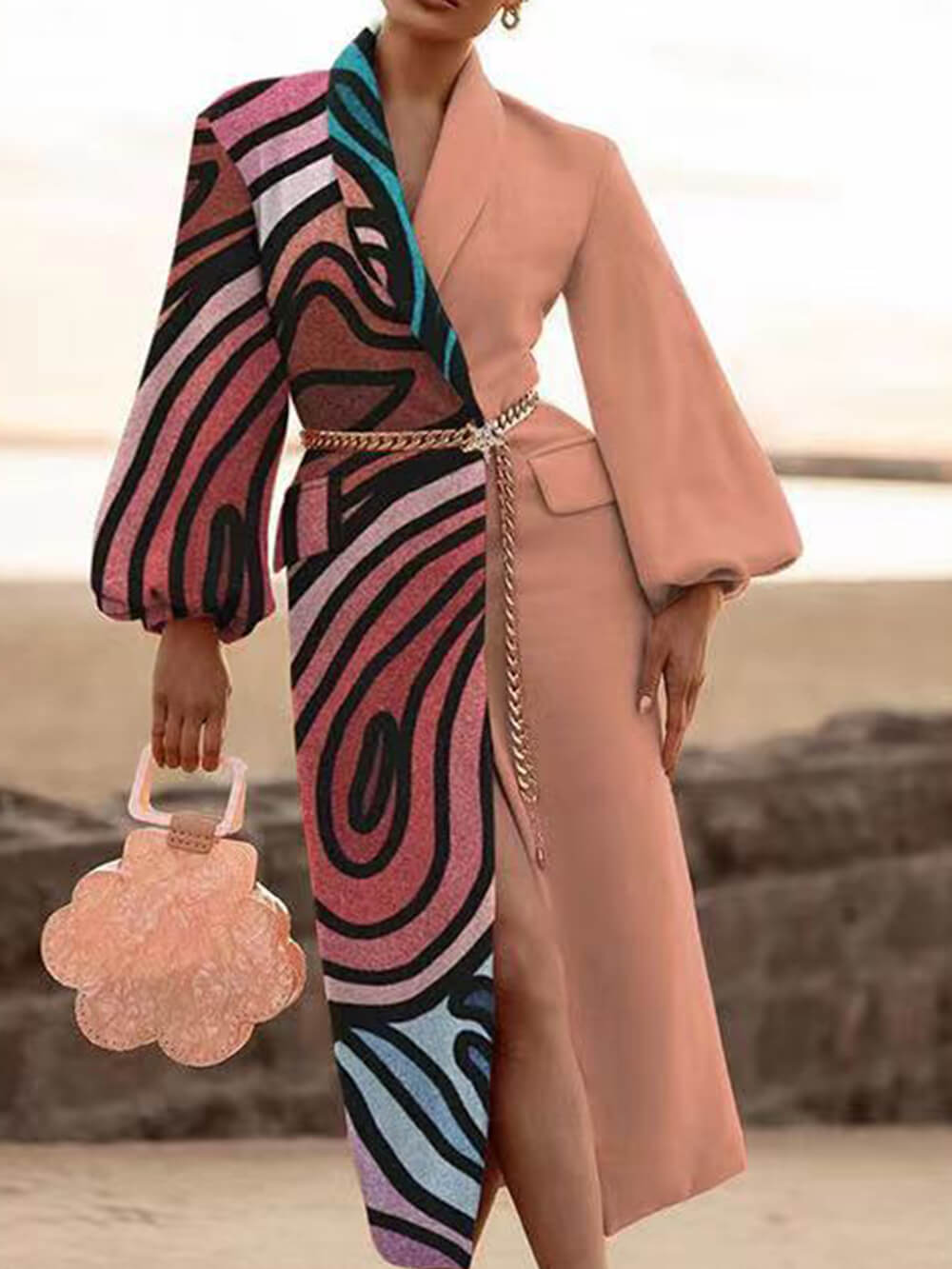 Casual warme wollen jas