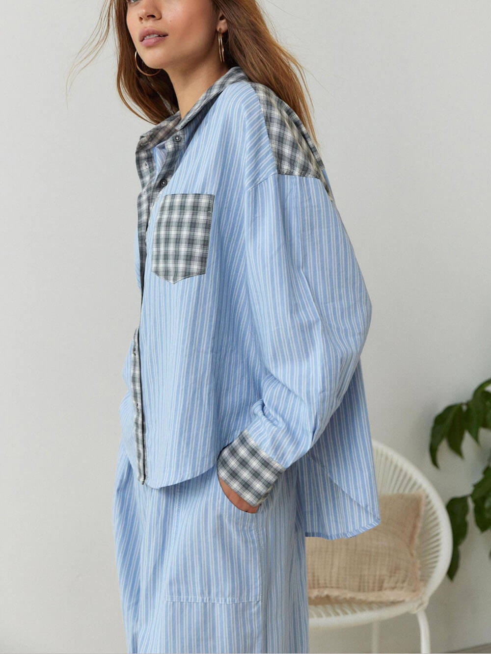 Compleet blauwe pyjama