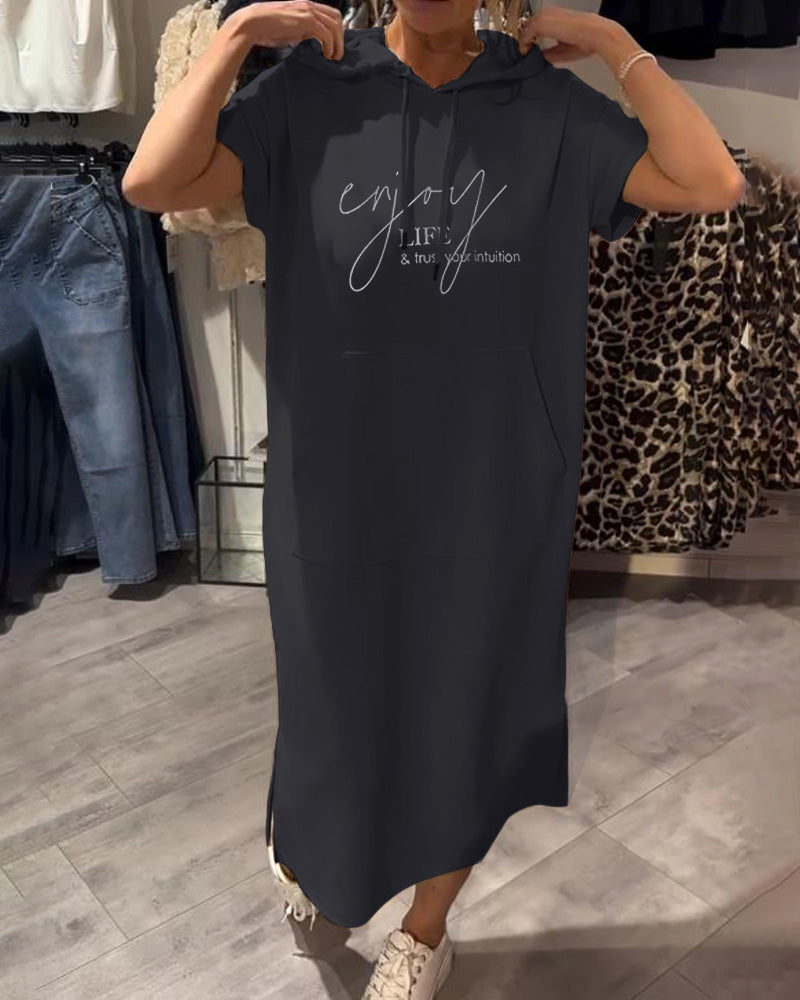 VIVIANA | Casual Jurk met Capuchon voor Dagelijks Comfort en Sportieve Elegantie