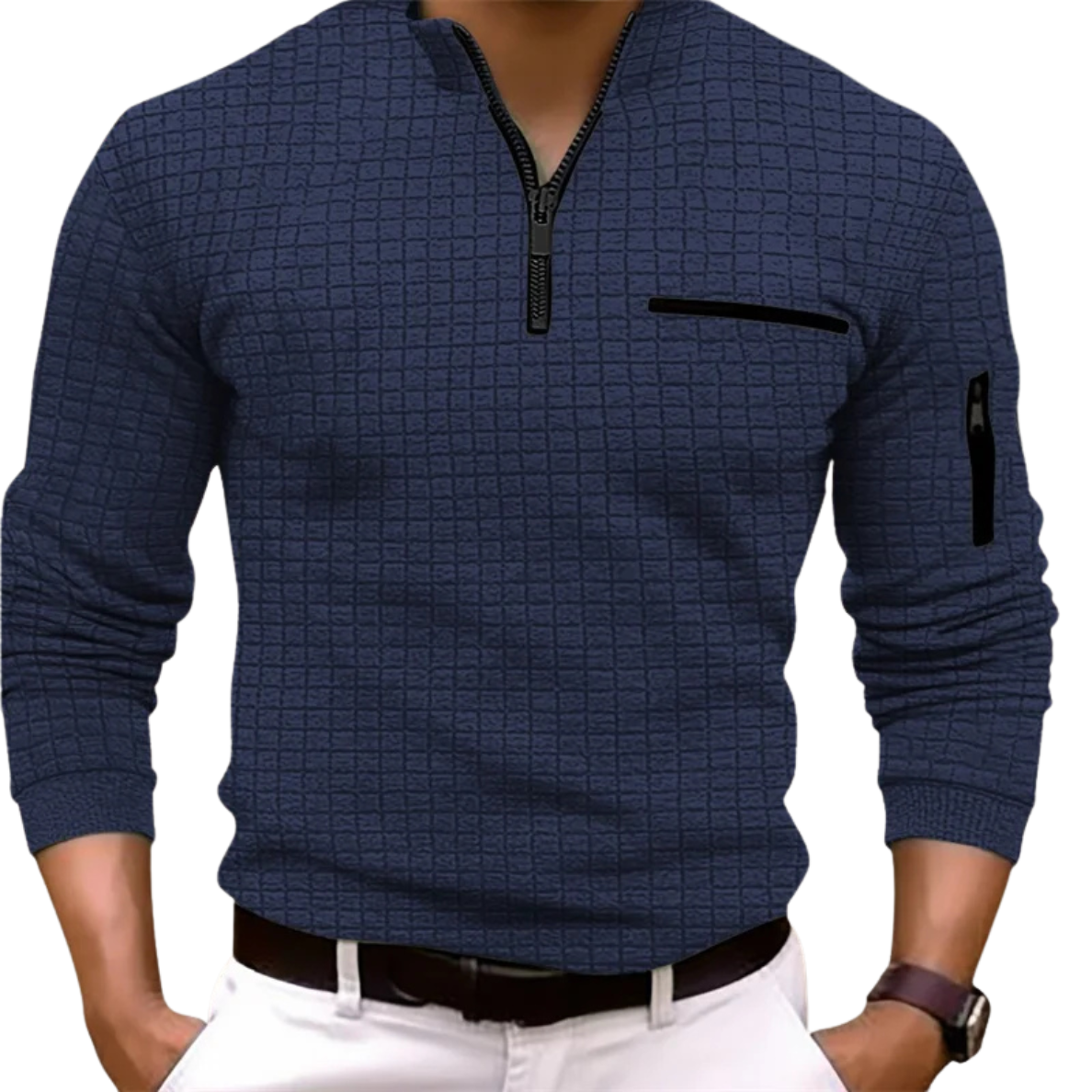 VALENTIN | LUXE GEBREIDE POLO MET RITS