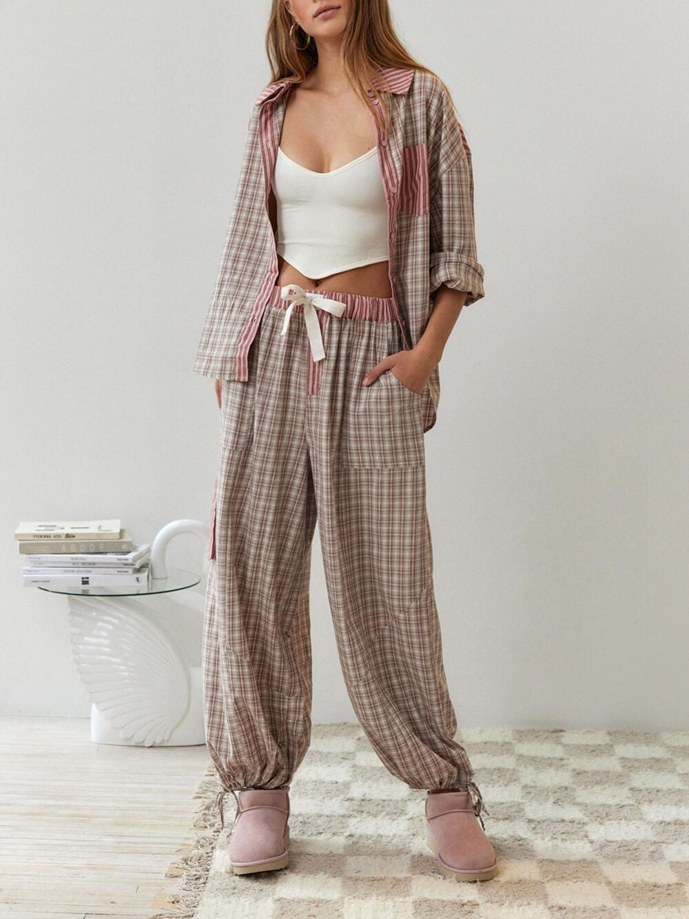 Compleet roze pyjama