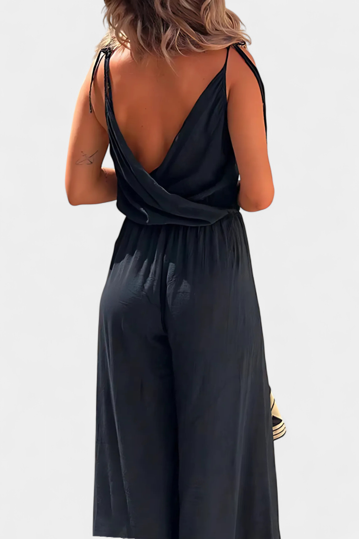 ROSALIA | Elegante Zomer Jumpsuit met Brede Pijpen en Vrouwelijke Snit