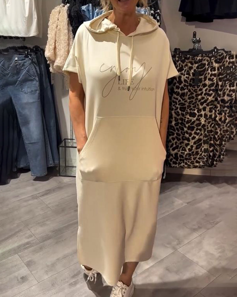 VIVIANA | Casual Jurk met Capuchon voor Dagelijks Comfort en Sportieve Elegantie