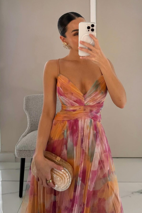 FLORELLA | Maxi Boheemse Jurk met Romantische Bloemenprint