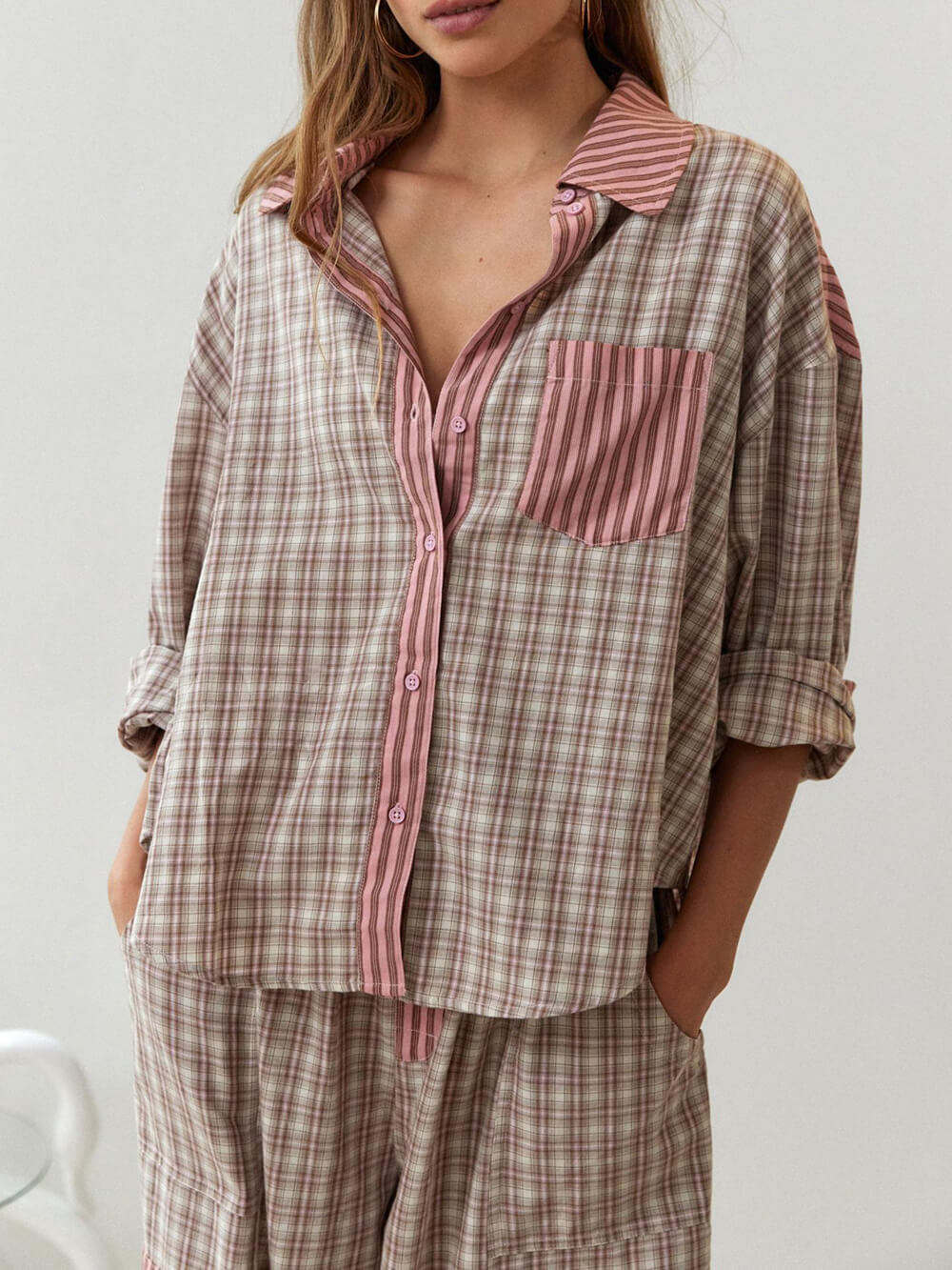 Compleet roze pyjama