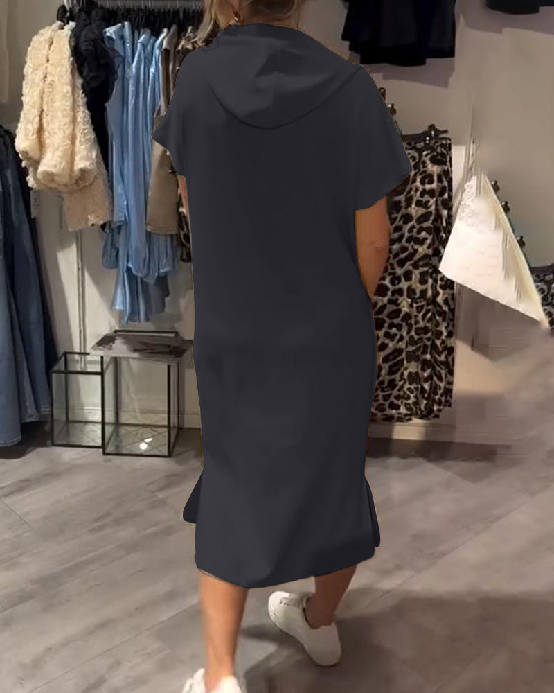 VIVIANA | Casual Jurk met Capuchon voor Dagelijks Comfort en Sportieve Elegantie