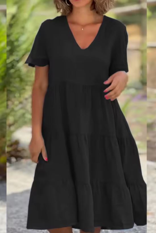 SOFIA | Licht Zomerjurk met Vloeiende Pasvorm en Elegante Casual Stijl