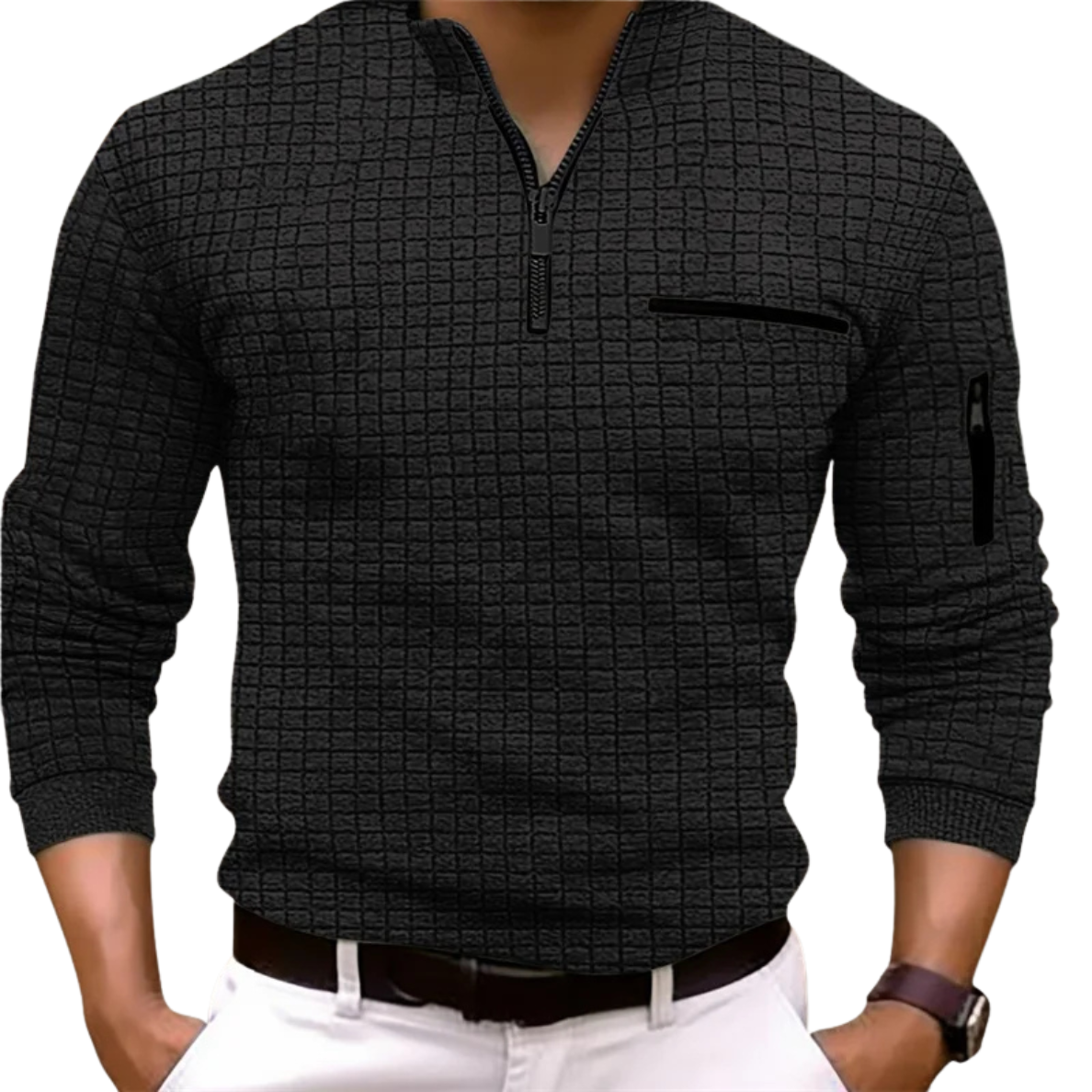 VALENTIN | LUXE GEBREIDE POLO MET RITS