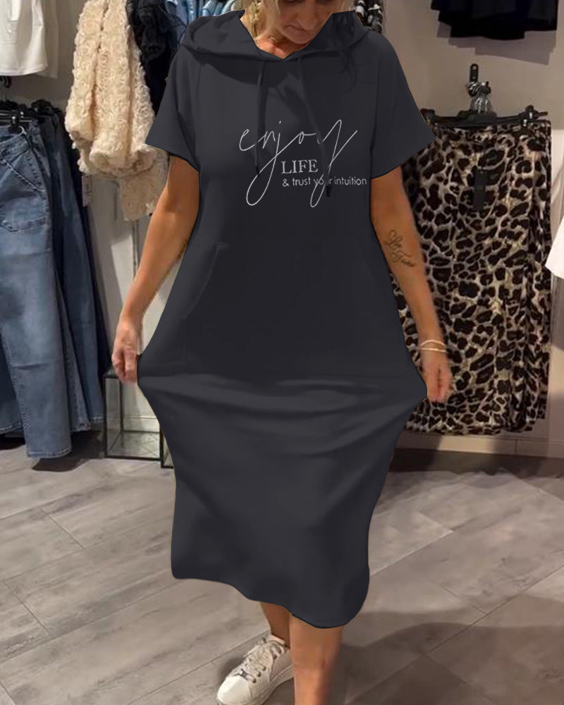 VIVIANA | Casual Jurk met Capuchon voor Dagelijks Comfort en Sportieve Elegantie