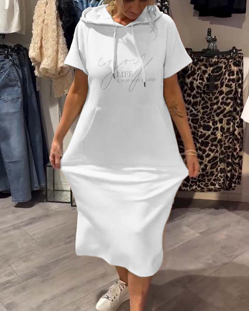 VIVIANA | Casual Jurk met Capuchon voor Dagelijks Comfort en Sportieve Elegantie