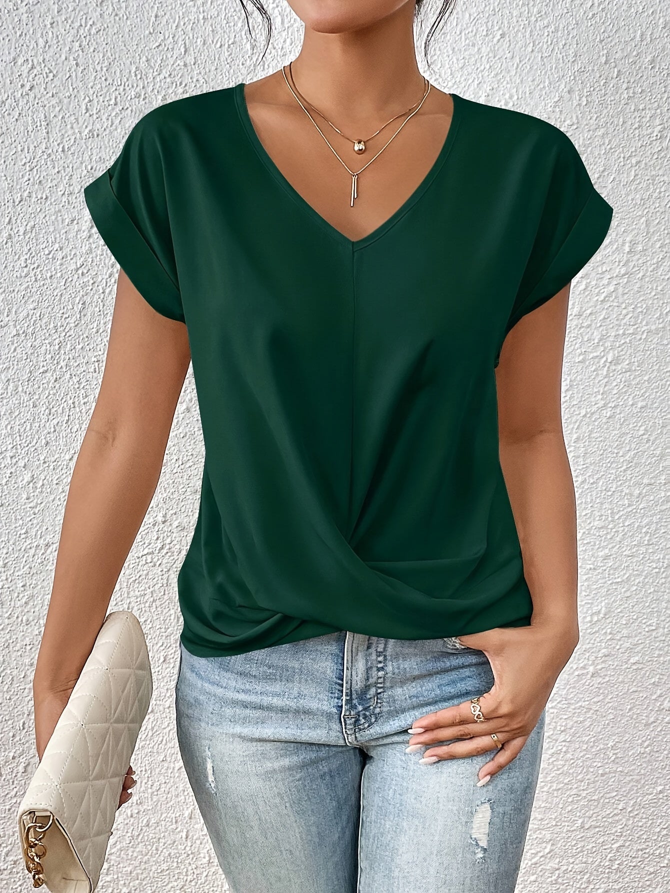 ELISA | Casual Elegante T-Shirt met V-hals