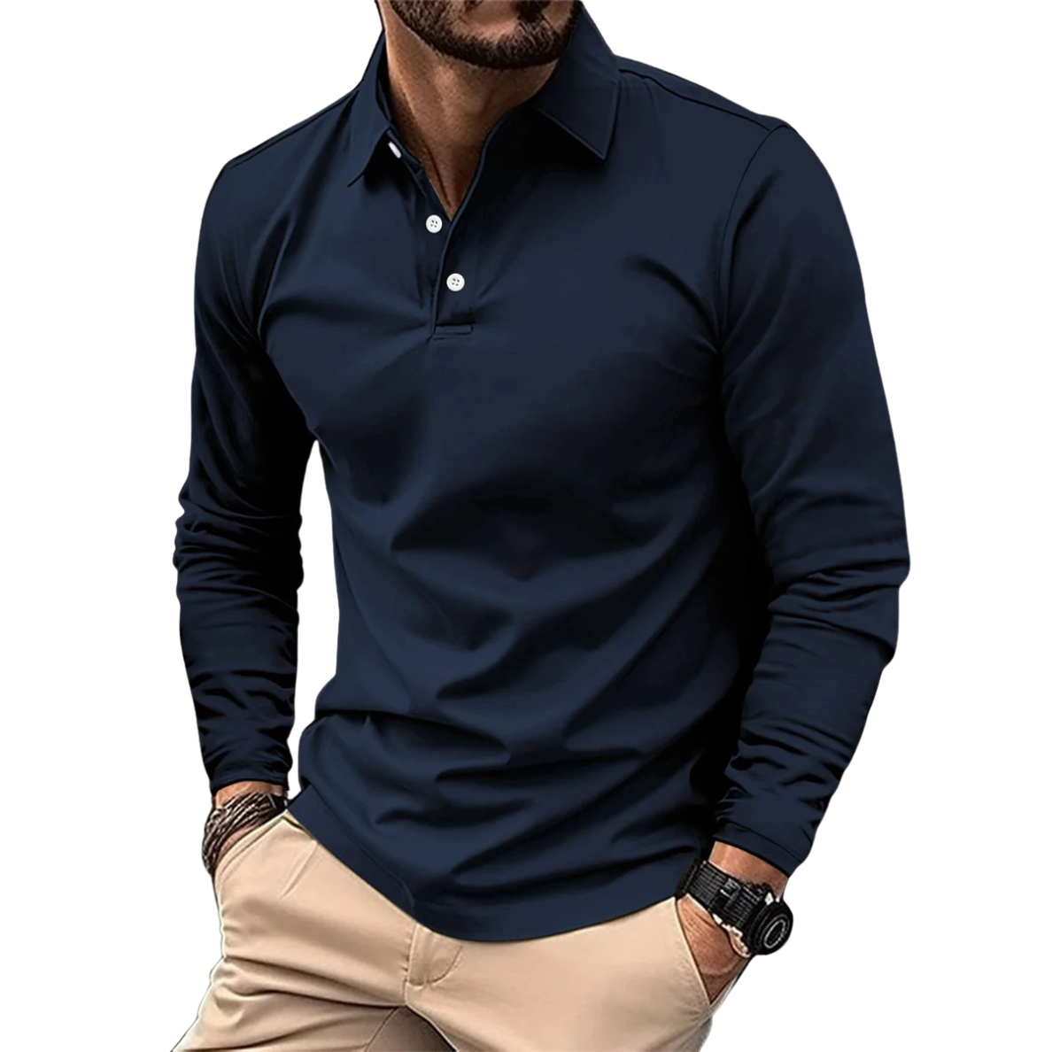 ÉTIENNE | LUXE LANGERMIGE POLO VOOR HEREN