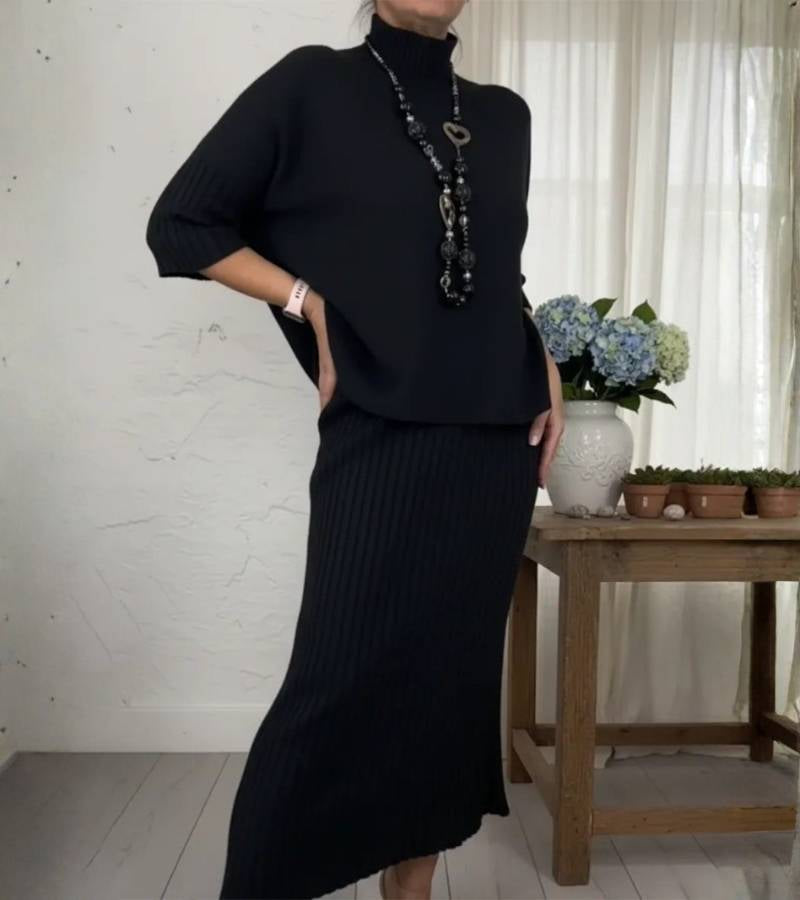 Debora | Compleet Gebreid Set met Vloeiende Pasvorm en Tijdloze Elegantie voor Elke Dag