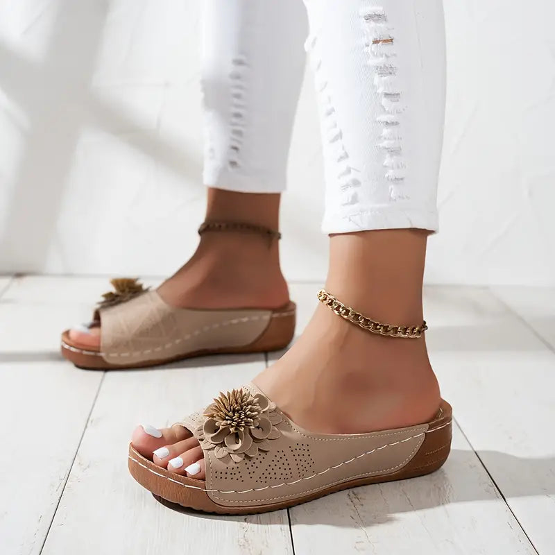 FLORA | Orthopedische Sandalen met Bloemmotief