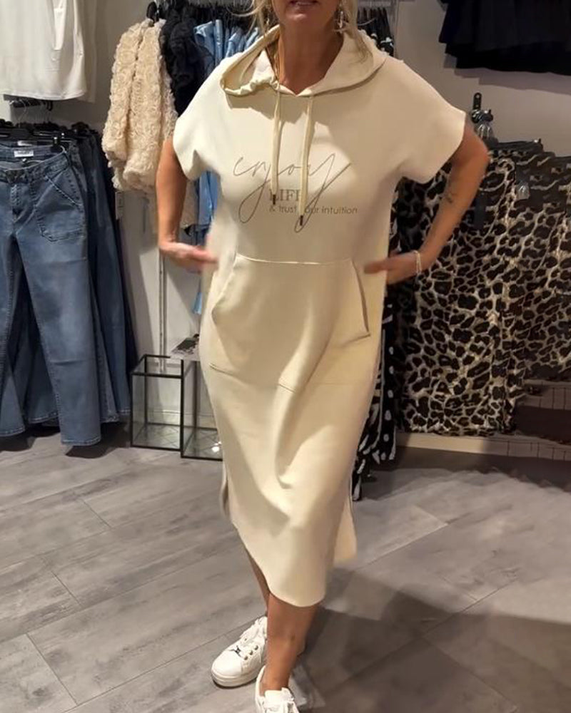 VIVIANA | Casual Jurk met Capuchon voor Dagelijks Comfort en Sportieve Elegantie
