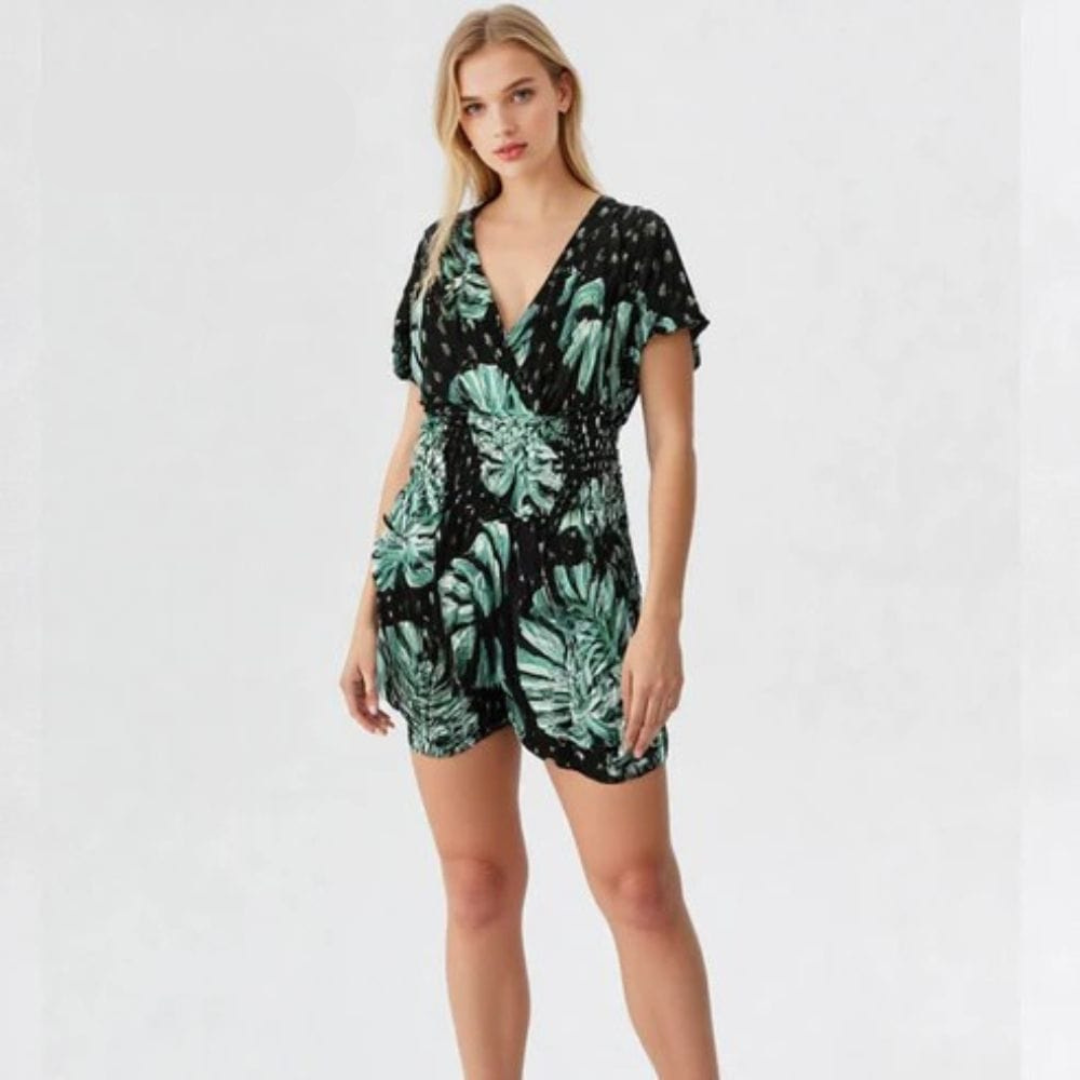 GABRIELLA | Bloemen Jumpsuit met Elastische Taille en Frisse Zomerstijl