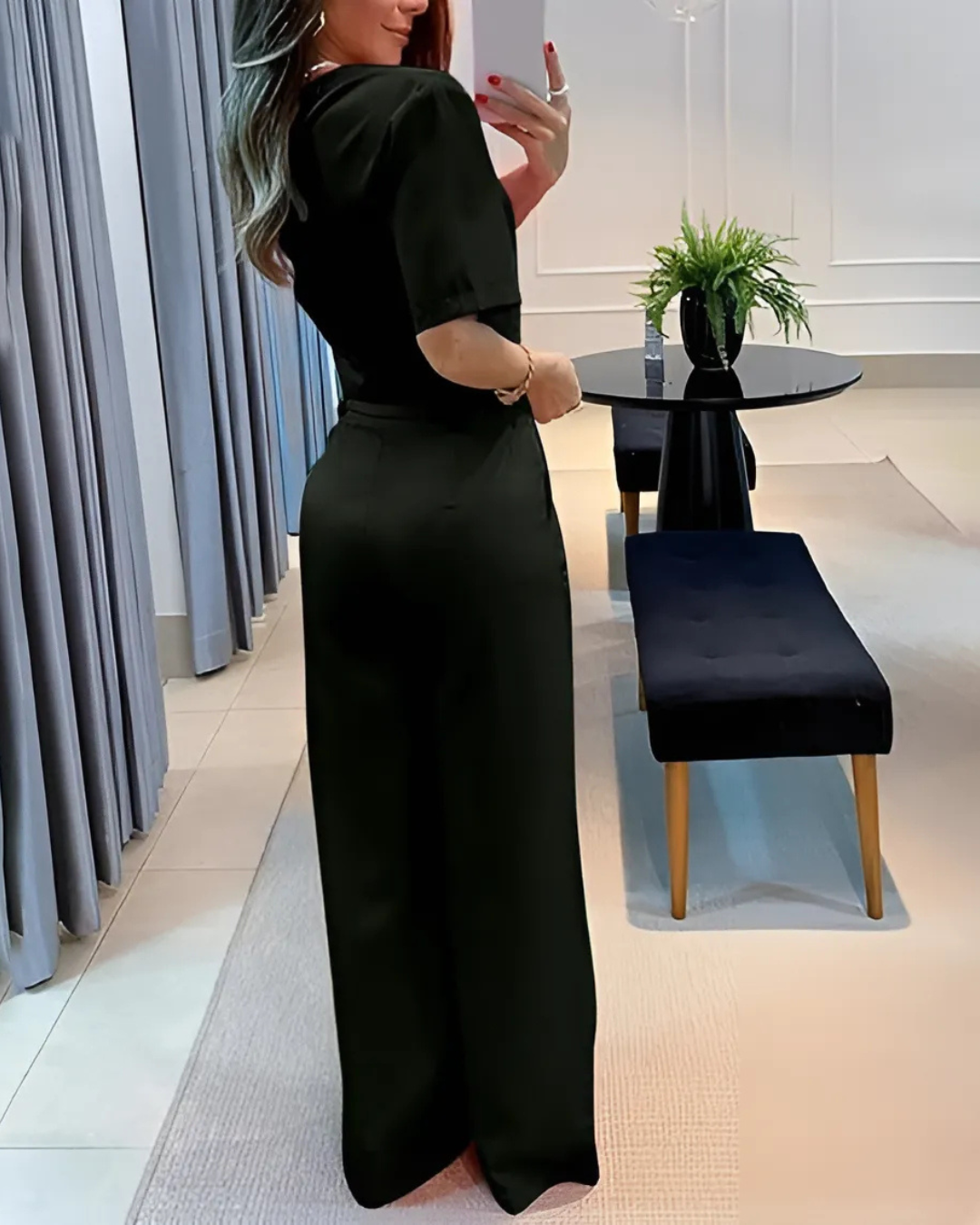 VERONICA | Elegante Set met Korte Top en Vloeiende Snit voor Comfort en Dagelijkse Stijl