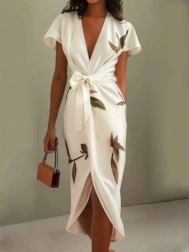 NOOR | Feestjurk met Botanische Print voor Bruiloften en Diners
