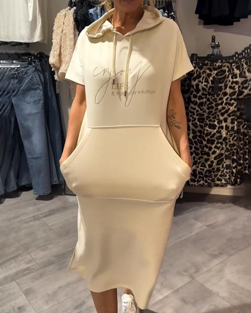 VIVIANA | Casual Jurk met Capuchon voor Dagelijks Comfort en Sportieve Elegantie