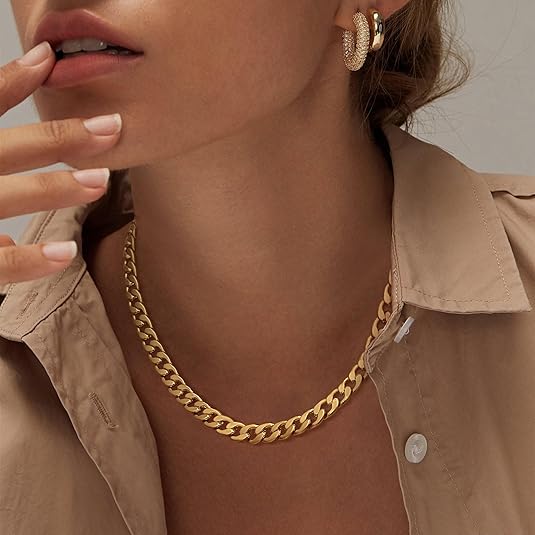 Chunky ketting met Cubaanse schakels